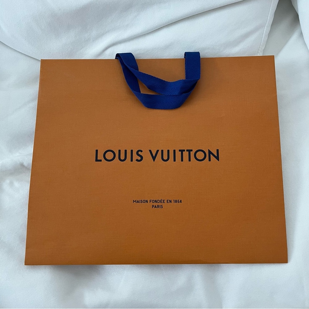 Authentic Louis Vuitton large orange paper bag